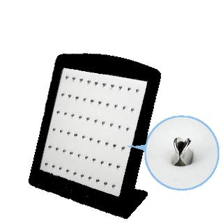 Display with 60 vertical clips