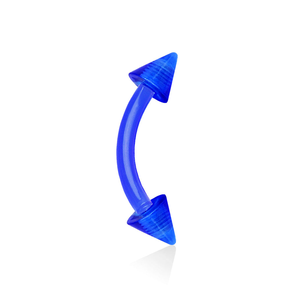 Acrylic Flexible Curved Barbell with Spike Ends