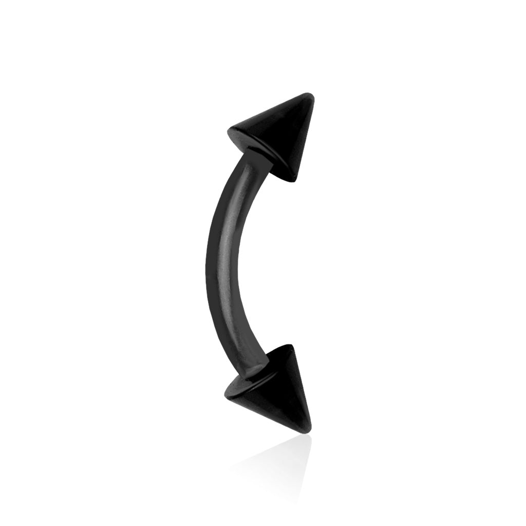 Acrylic Flexible Curved Barbell with Spike Ends