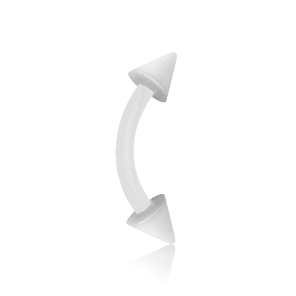 Acrylic Flexible Curved Barbell with Spike Ends