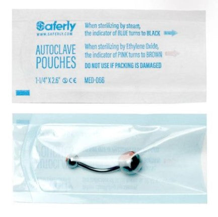 Saferly OPEN SEAL Autoclave Pouches XS Jewelry Size 400/PK