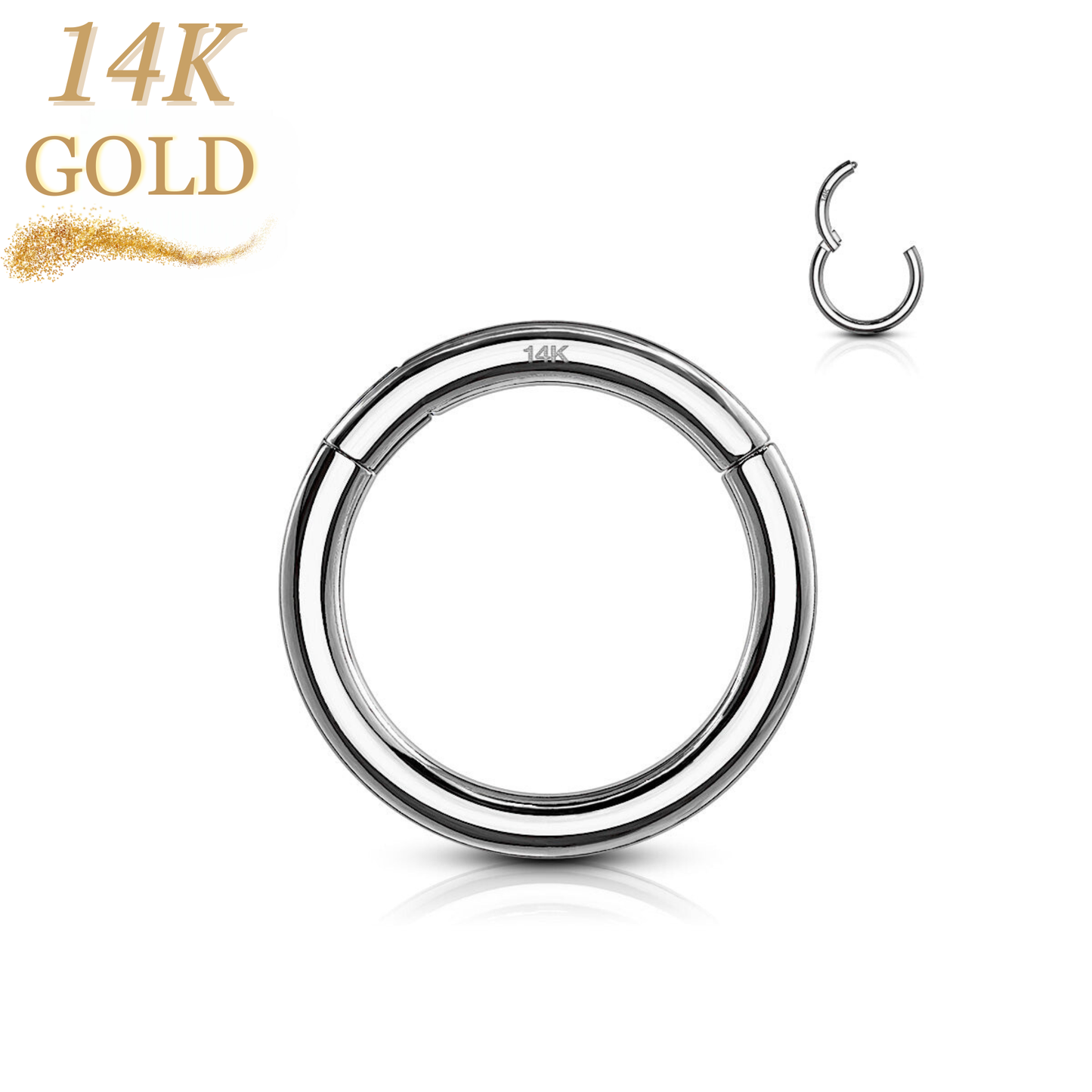 14K Solid Gold Hinged Ring