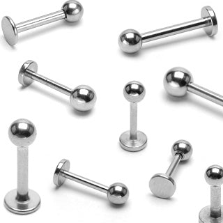 Pre-Sterilized Titanium Solid Ball Labrets External Thread