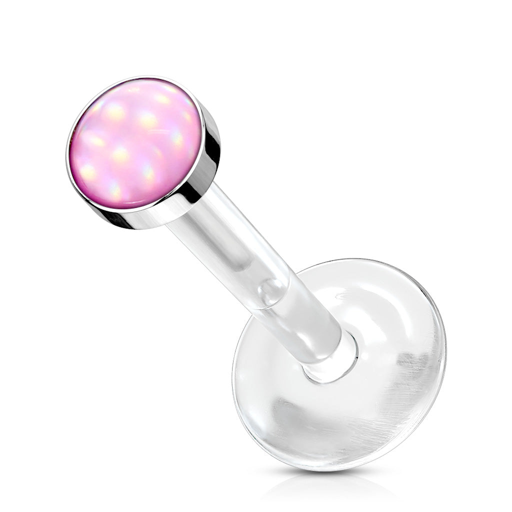 Threadless Acrylic Illuminating Stone Top Labret Combo