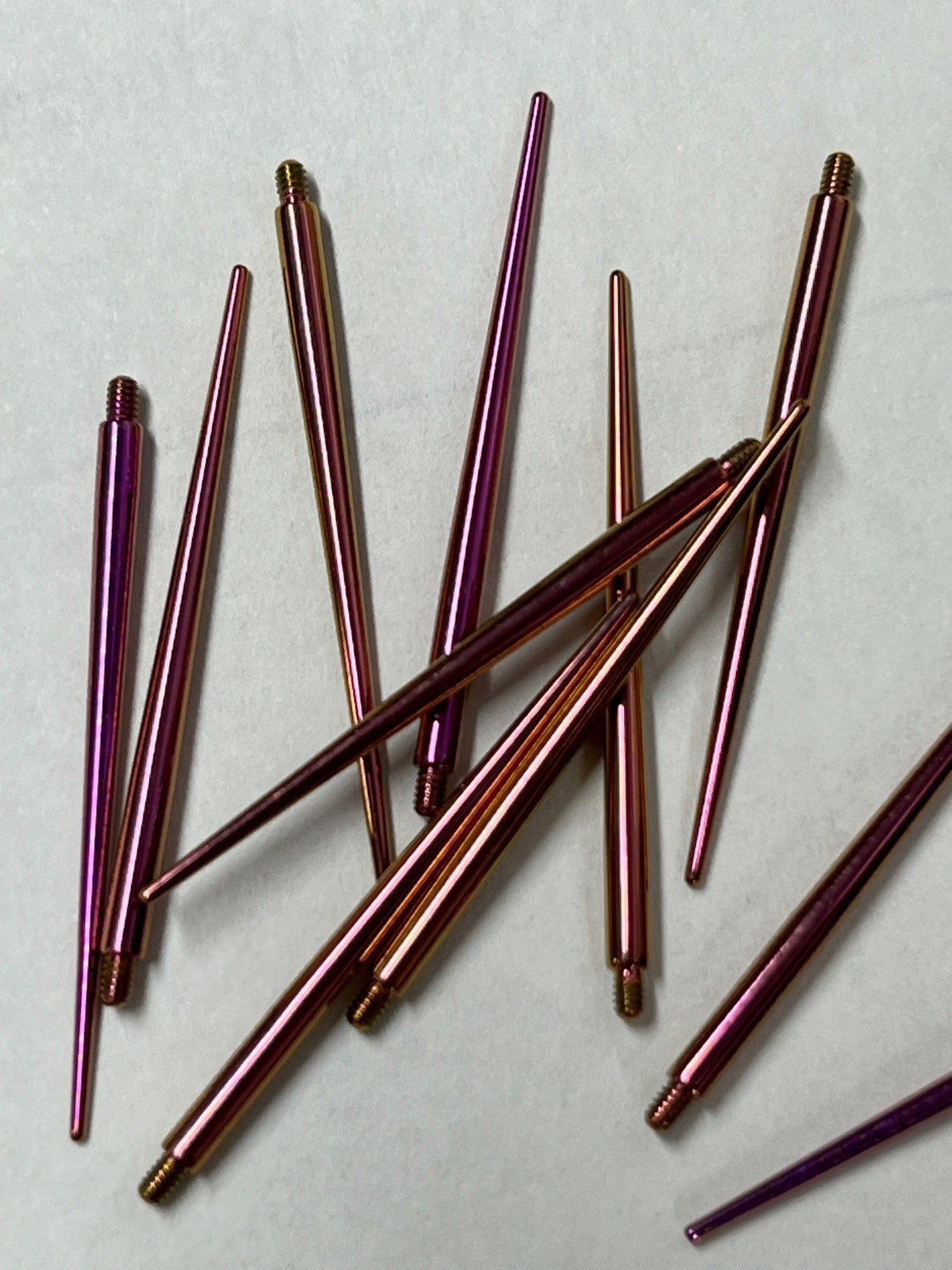 Titanium Threaded Insertion Taper for Internal Threaded Jewelry - Color Coded