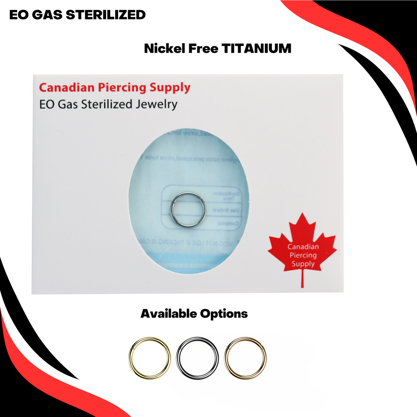 Pre-Sterilized Titanium Hinged Rings