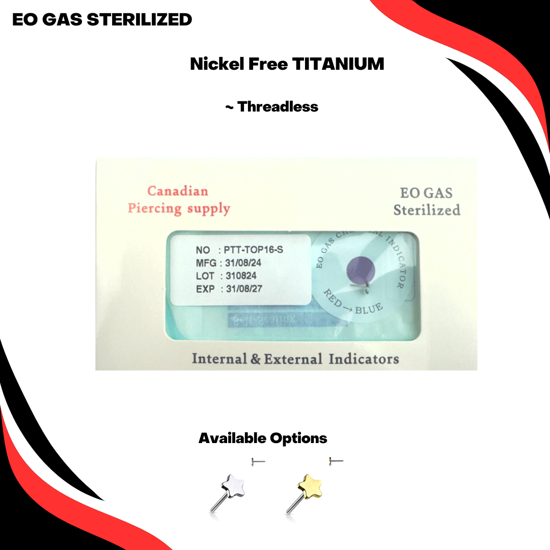 Pre-Sterilized Titanium Threadless 4mm Star (Top Only)