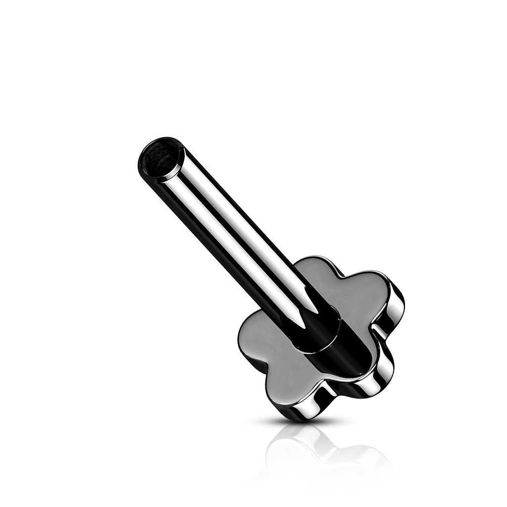 Titanium Threadless Flower Flat Back Labret Post Only