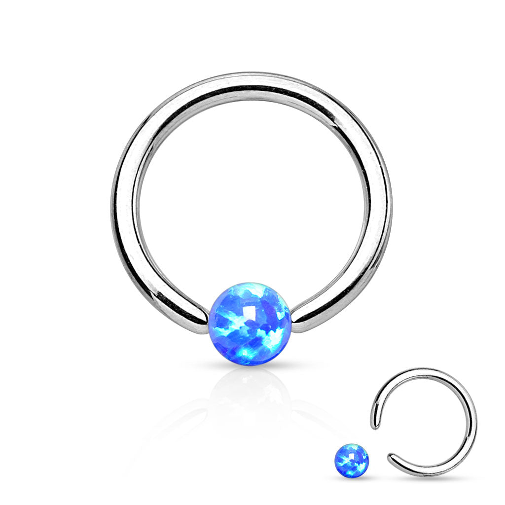 Surgical Steel CBR with Synthetic Opal
