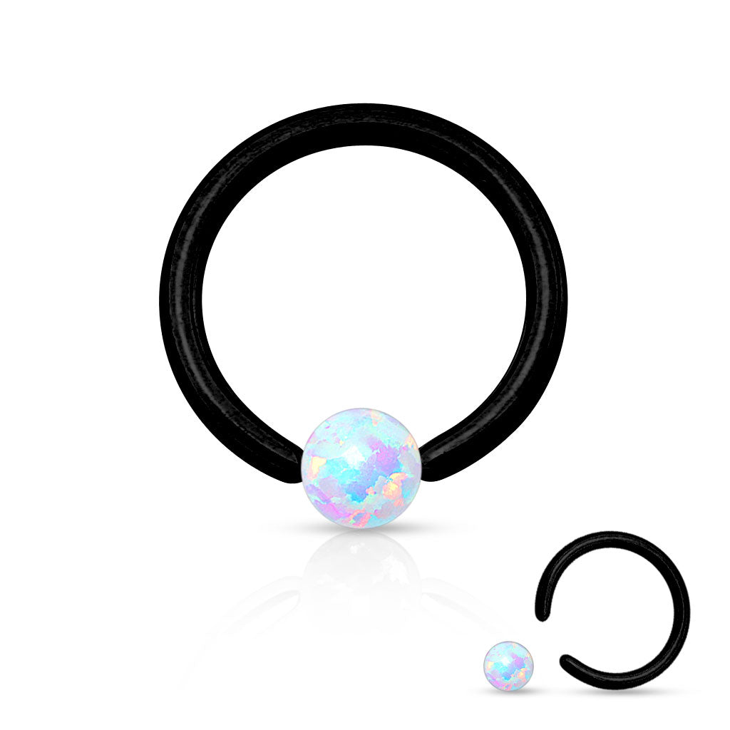 Surgical Steel CBR with Synthetic Opal