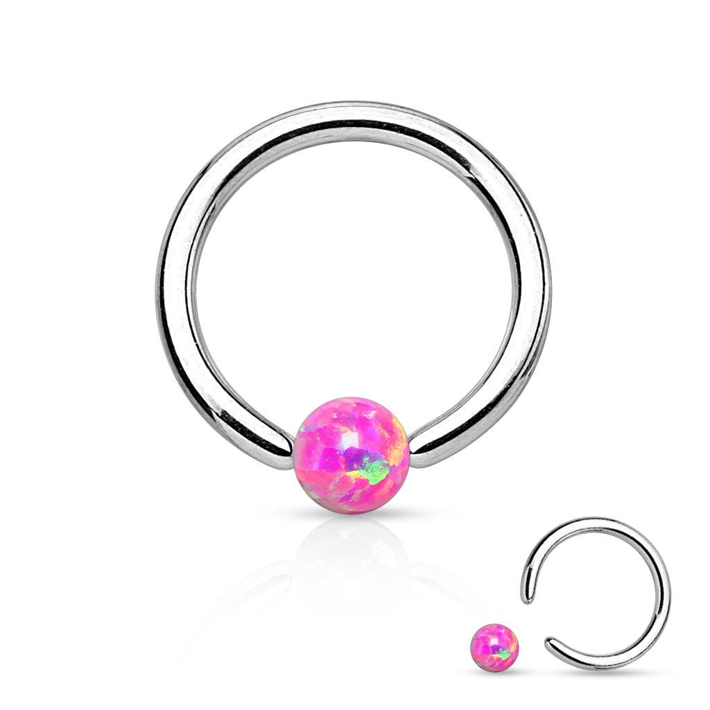 Surgical Steel CBR with Synthetic Opal