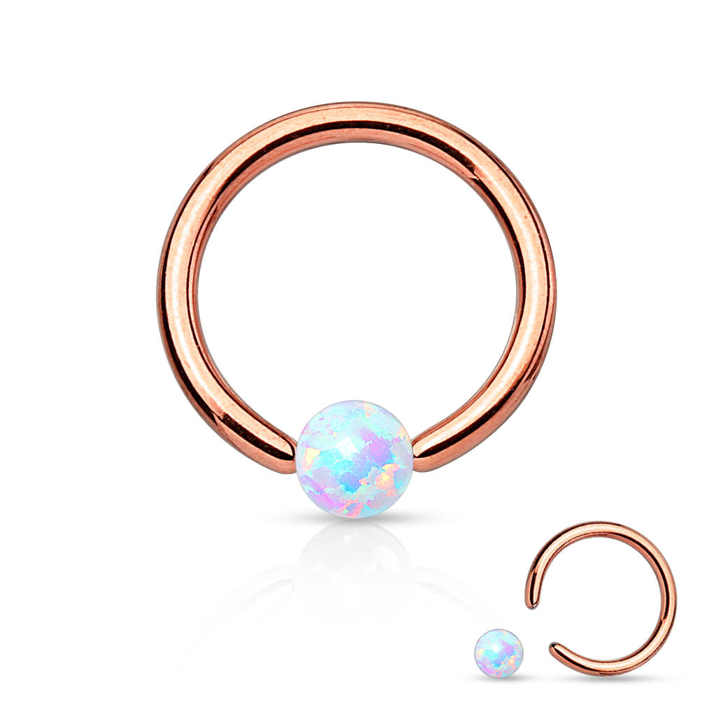 Surgical Steel CBR with Synthetic Opal