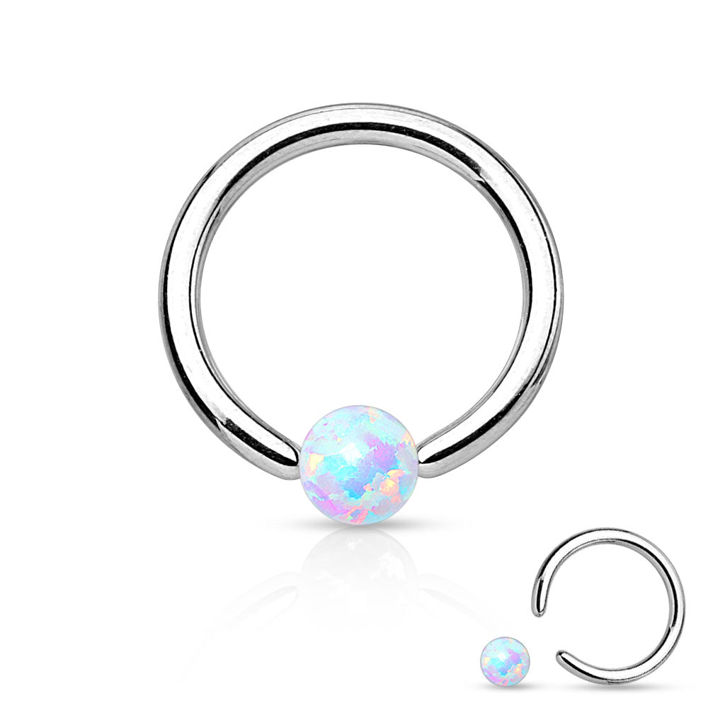 Surgical Steel CBR with Synthetic Opal