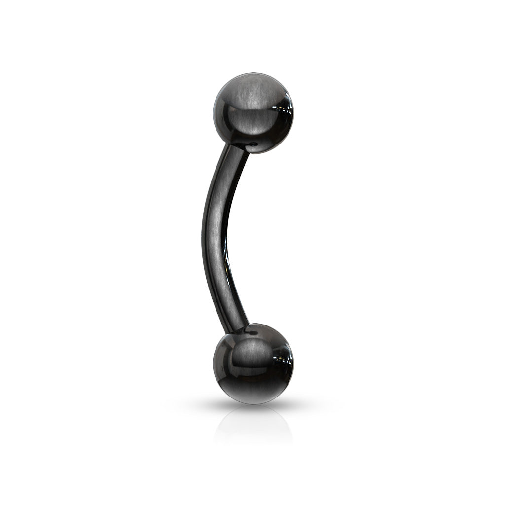 Colored Surgical Steel External Thread Curved Barbells