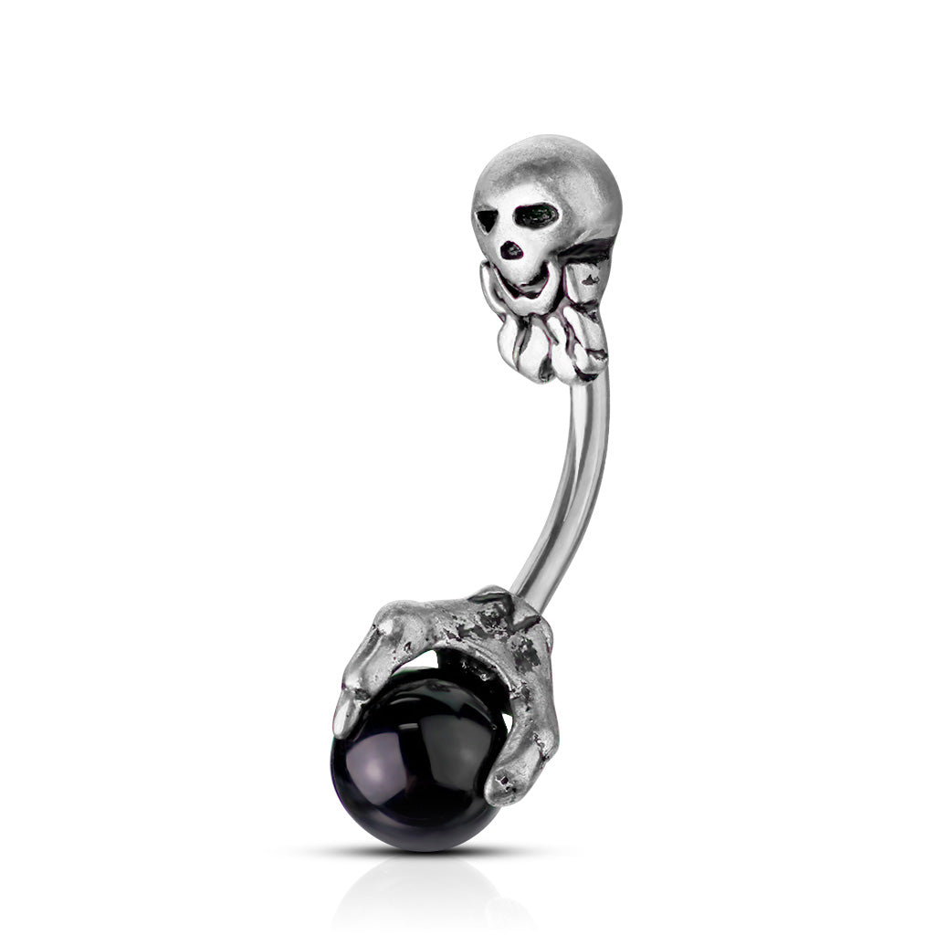 Claw Holding Ball with Skull Top Belly Banana
