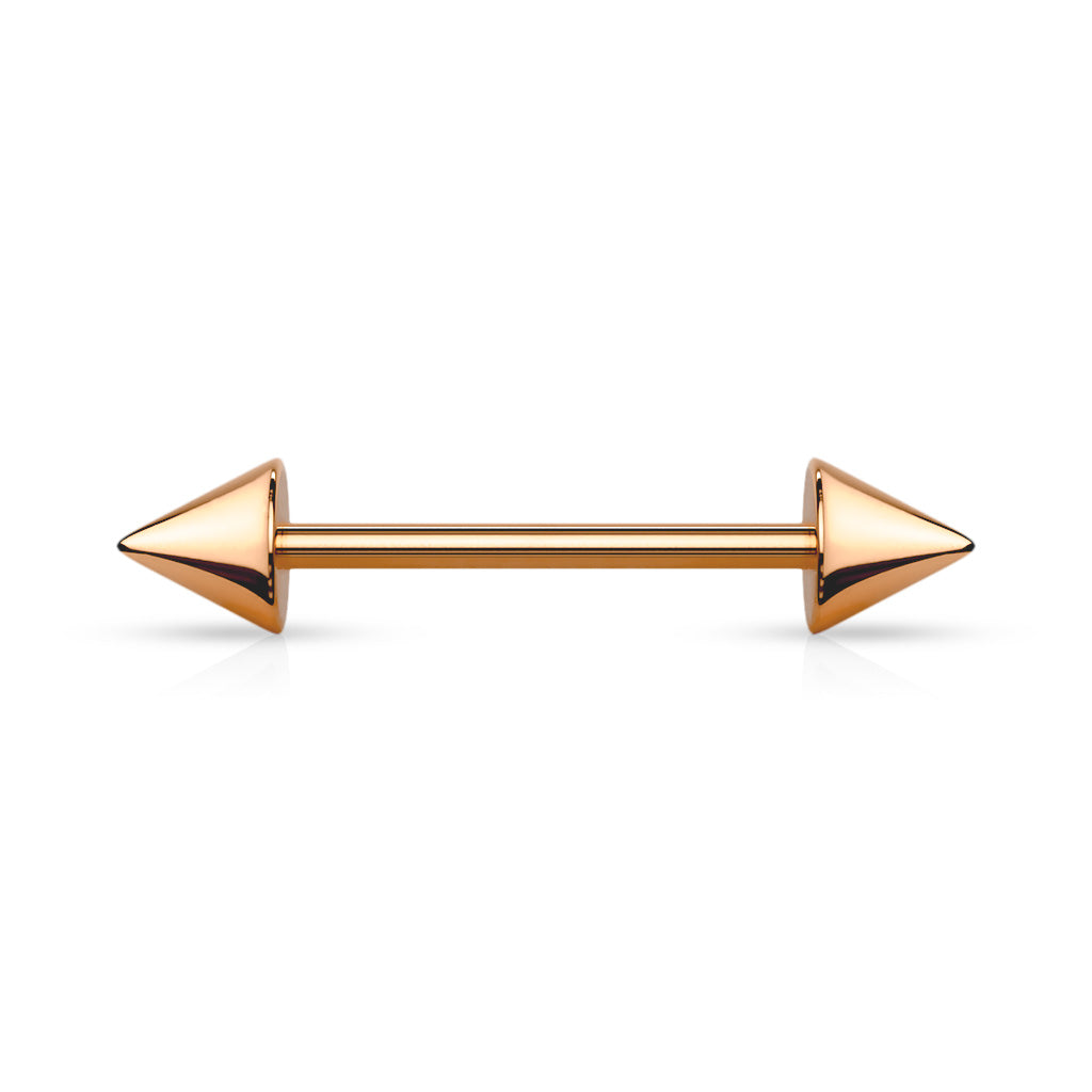 Surgical Steel Externally Threaded Barbells with Spike Ends