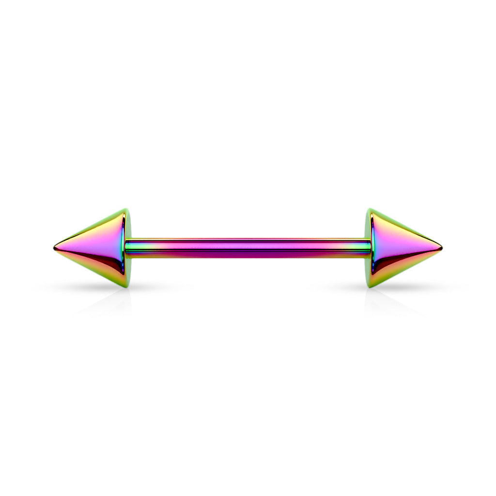 Surgical Steel Externally Threaded Barbells with Spike Ends