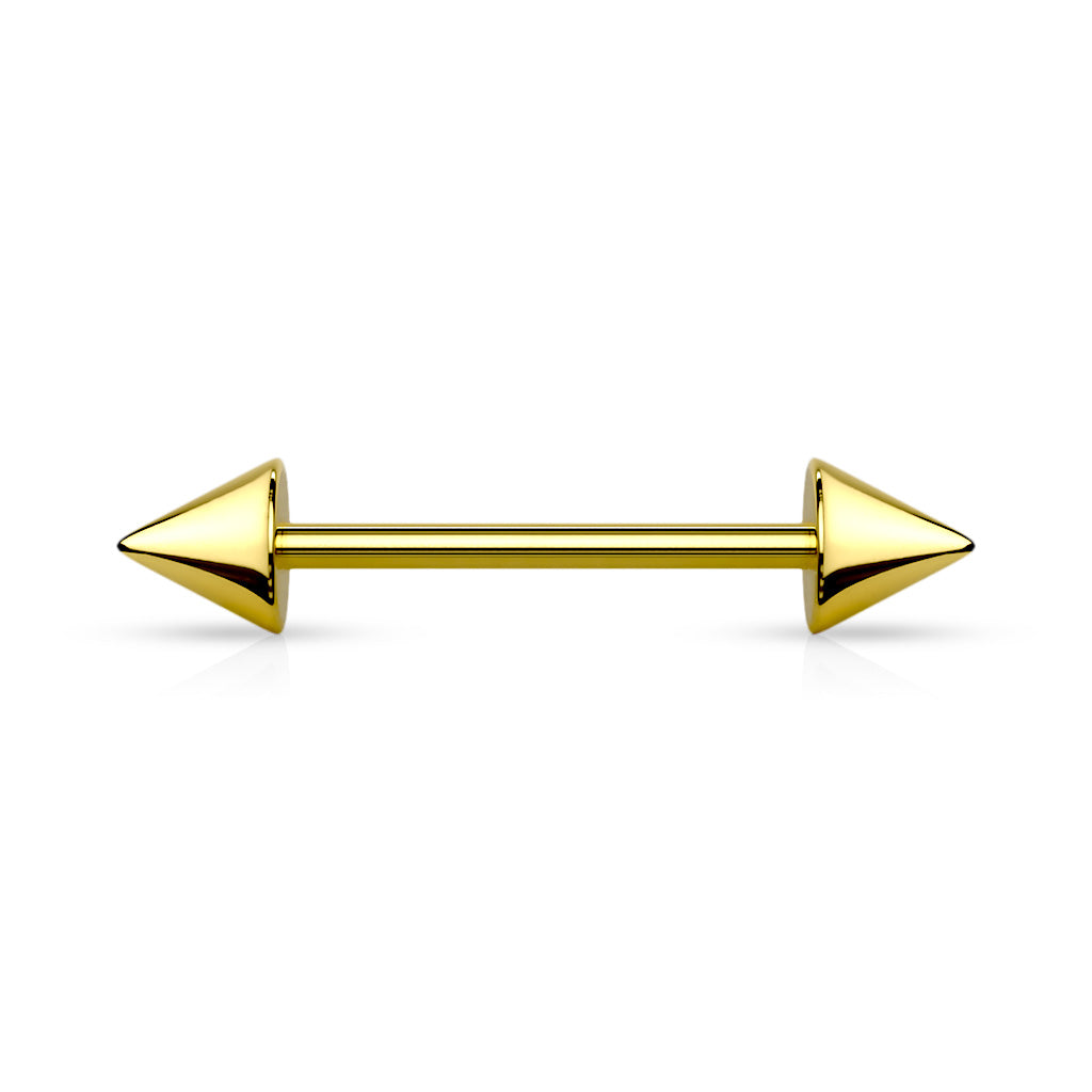 Surgical Steel Externally Threaded Barbells with Spike Ends