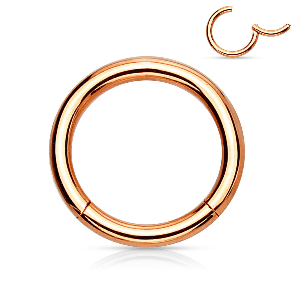 Hinged Surgical Steel Colored Rings 14G-4G