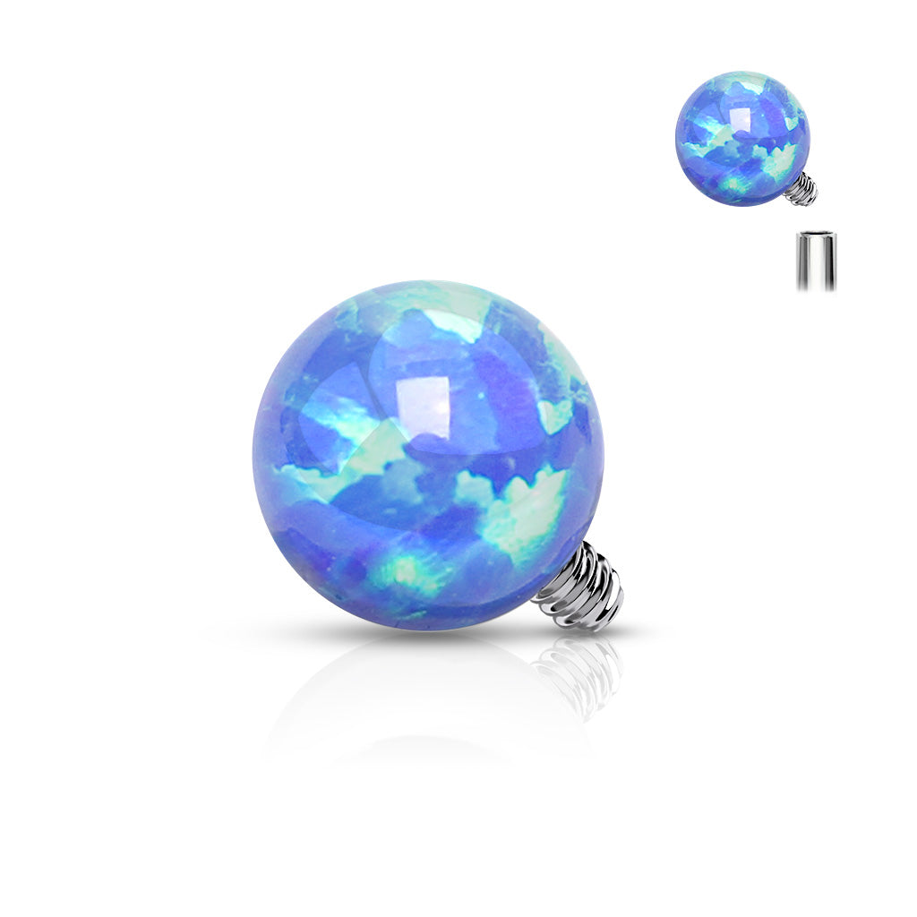 Internal Thread Opal Ball Surgical Steel Top