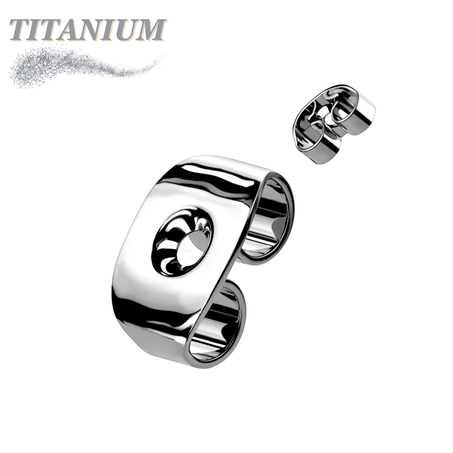 Titanium Butterfly Earring Backings (per pair)