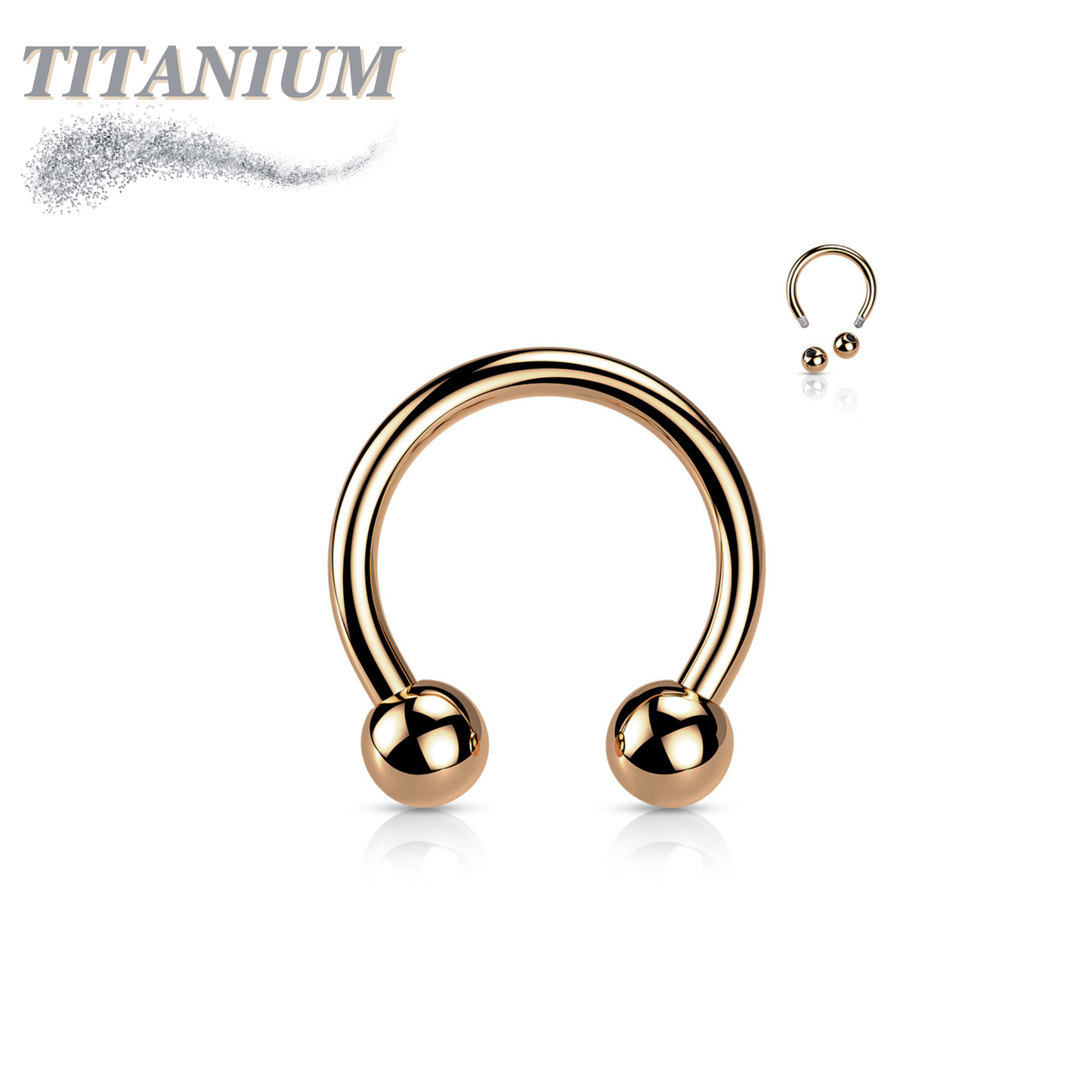 Colored Titanium Horseshoes External Thread