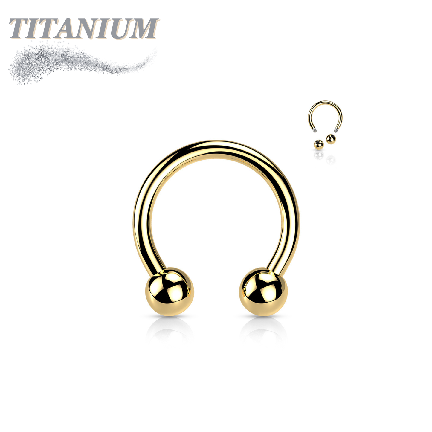 Colored Titanium Horseshoes External Thread