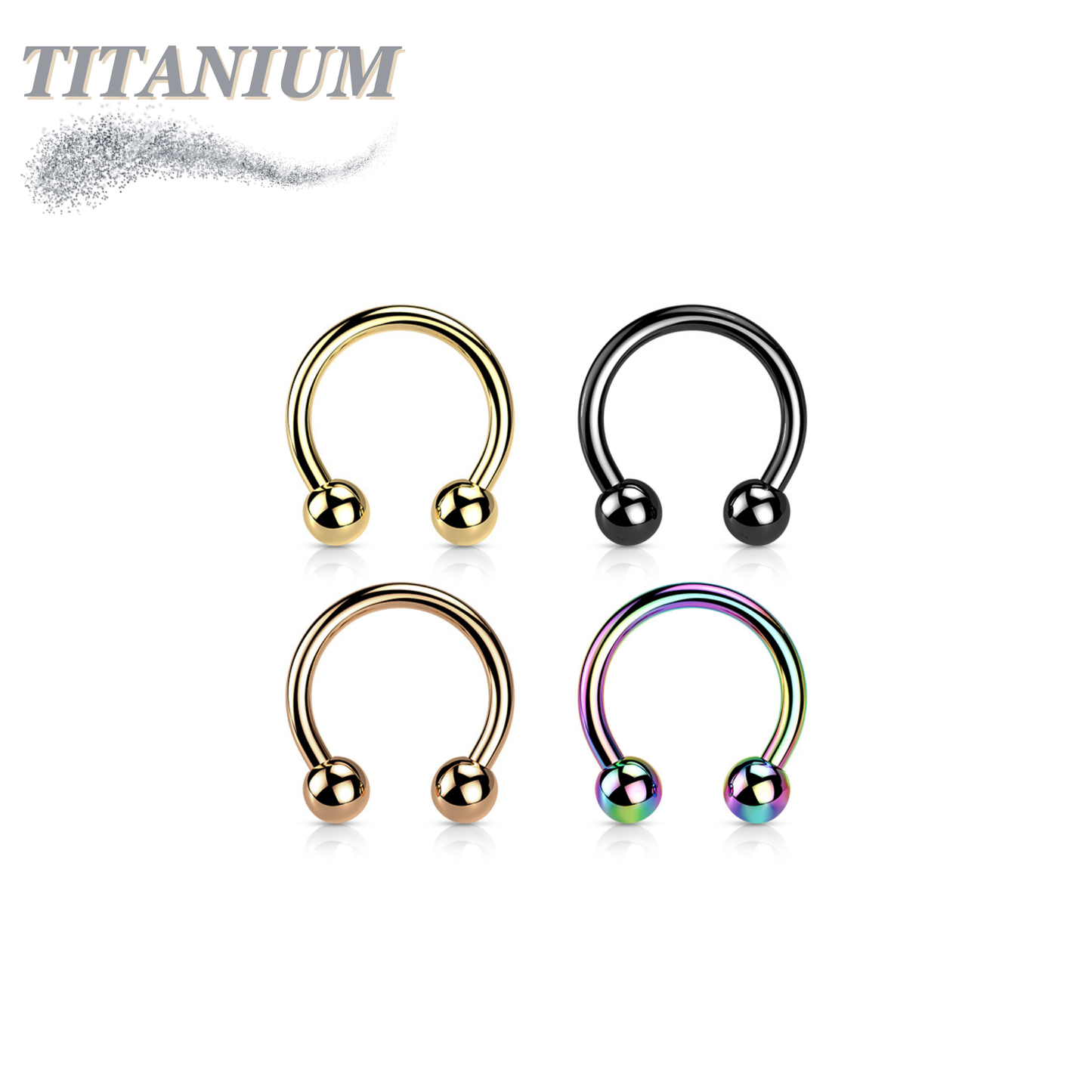 Colored Titanium Horseshoes External Thread