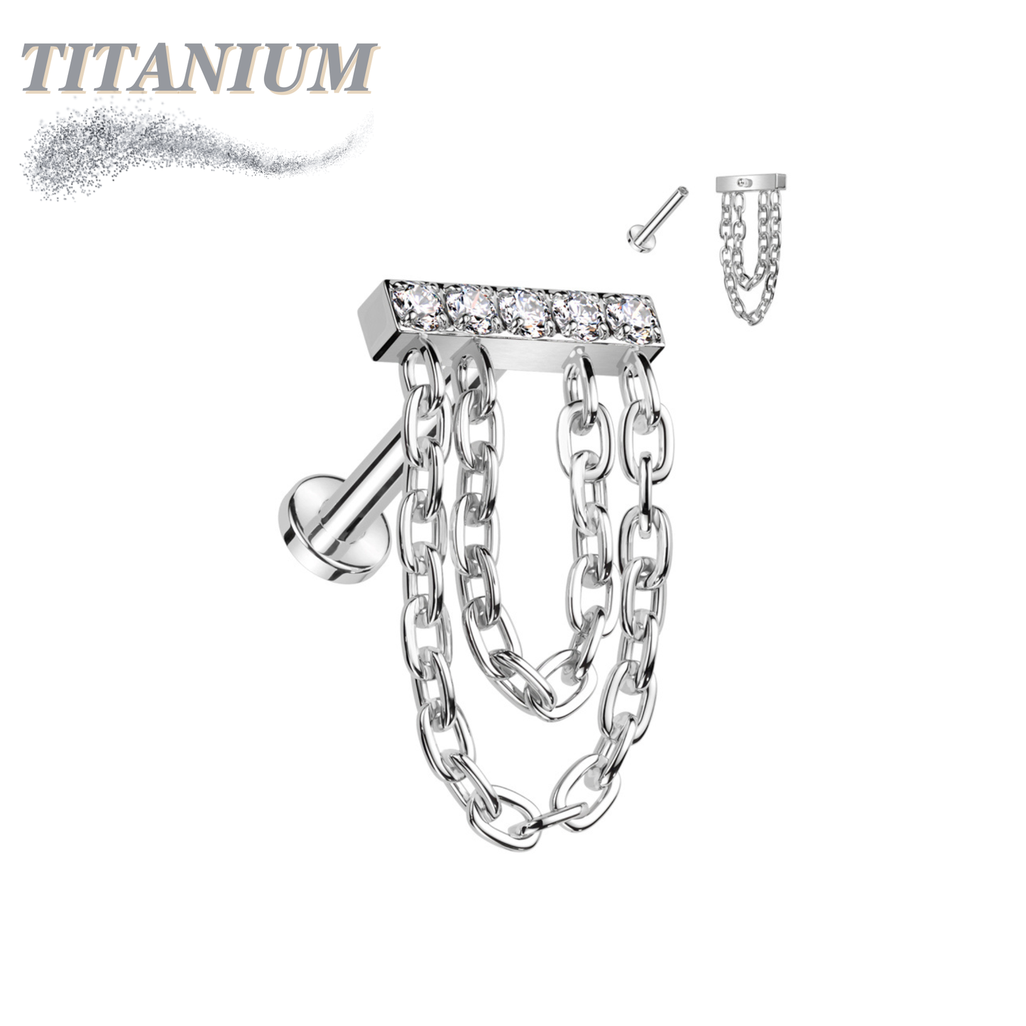 Titanium Hidden Helix CNC Bar with Double Chain