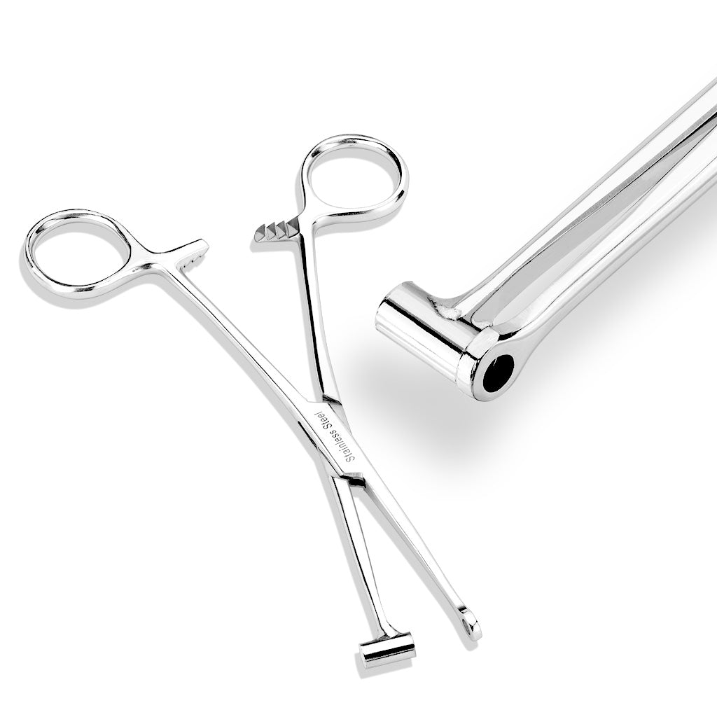 Bucket End Tragus Style Forceps with Lock