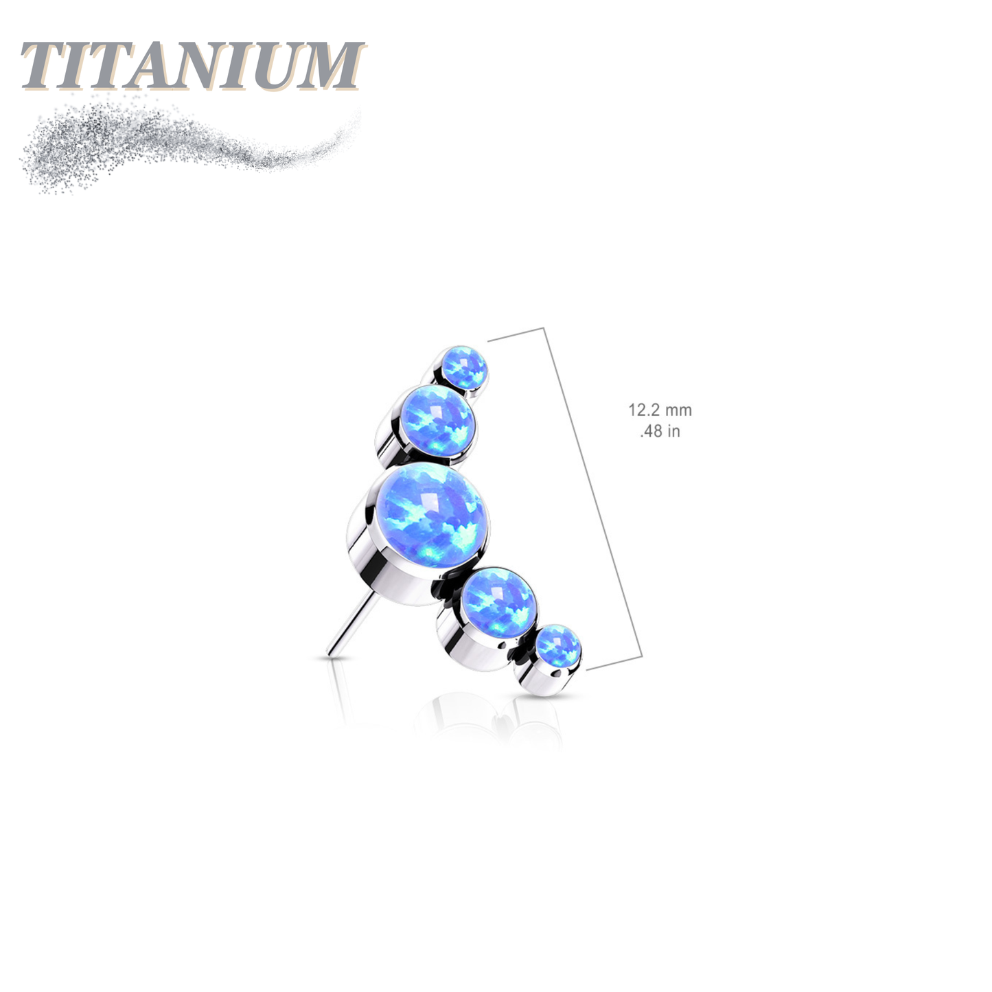 Threadless Titanium 5 Opal Curve Top Only