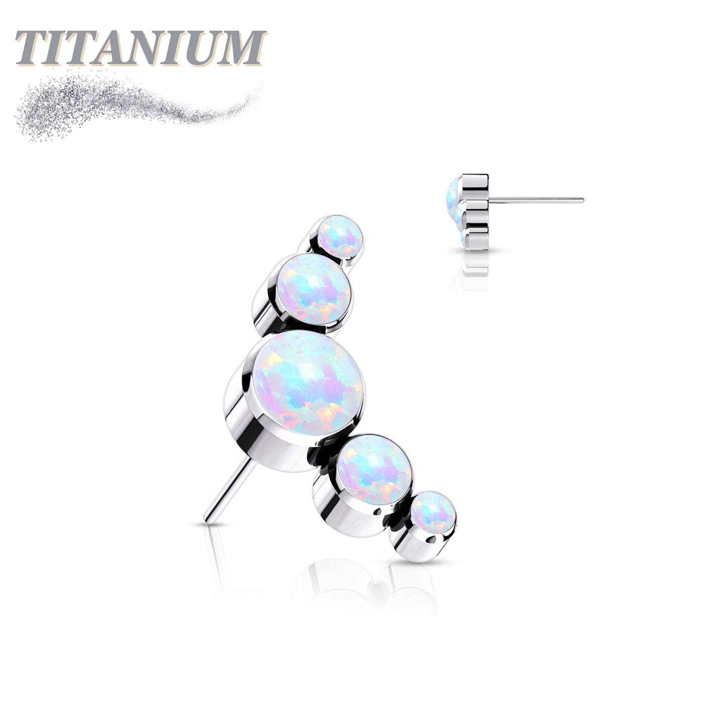 Threadless Titanium 5 Opal Curve Top Only