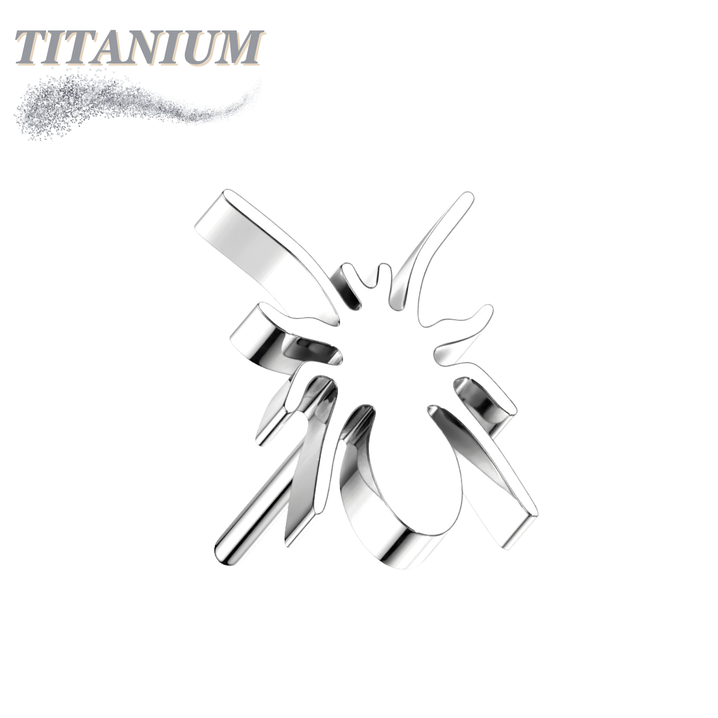 Threadless Titanium Spider Top Only