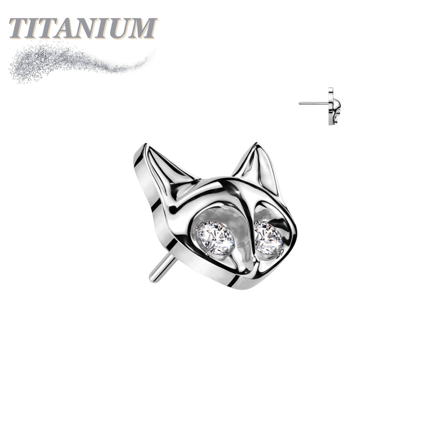 Threadless Titanium Kitty/Fox Top Only