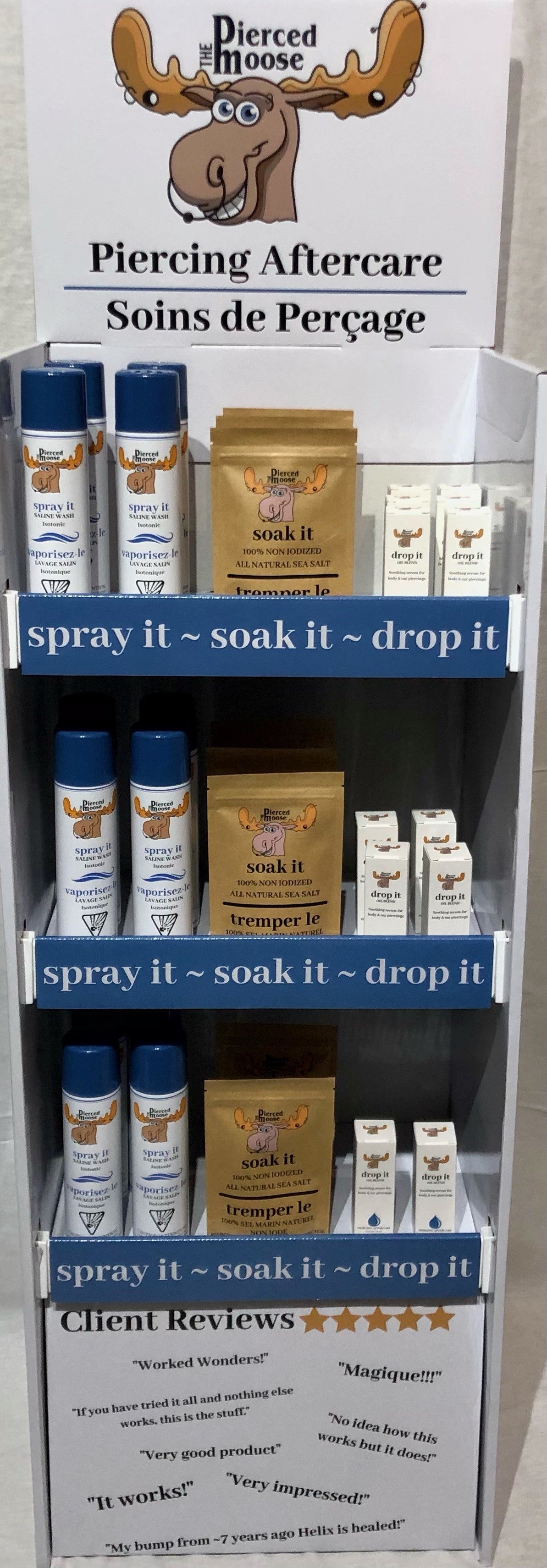 Pierced Moose Product Display (Empty)