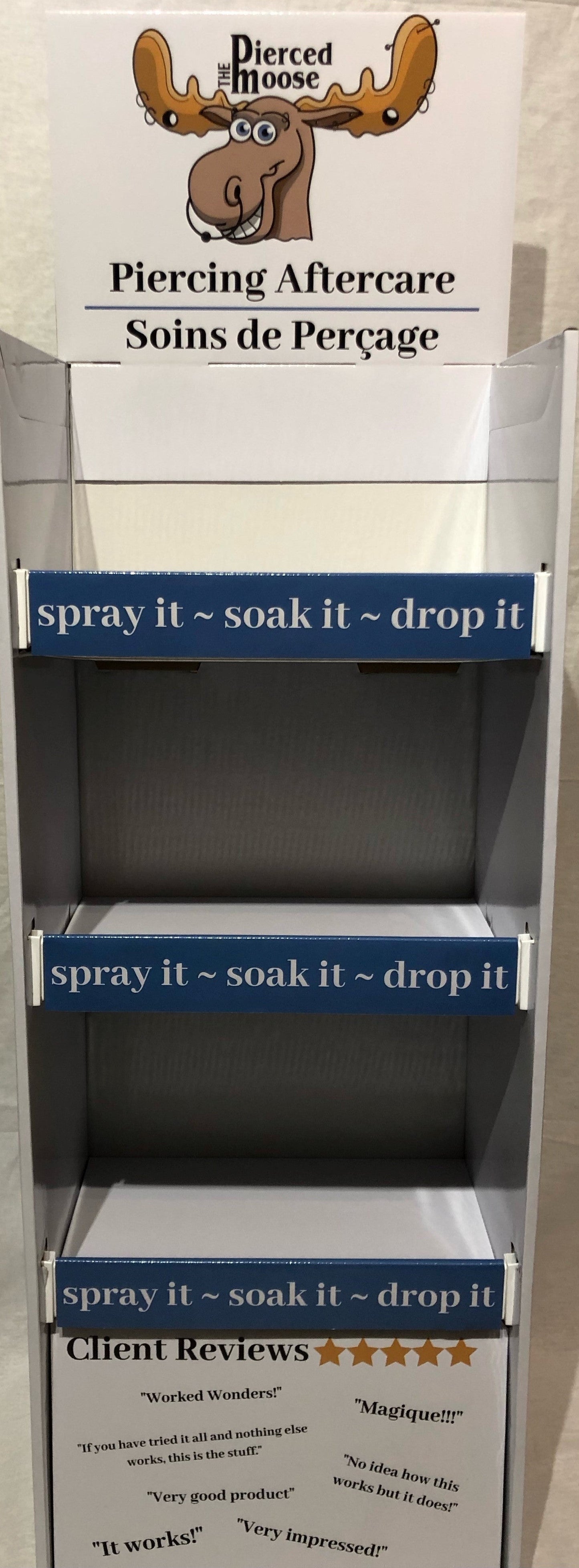 Pierced Moose Product Display (Empty)
