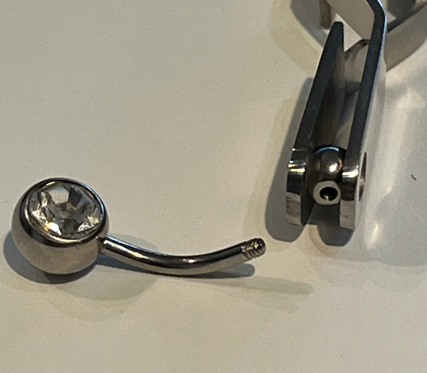 Cross Tweezer Ball Holder for Belly Bar Tops and More (5mm+ Balls)