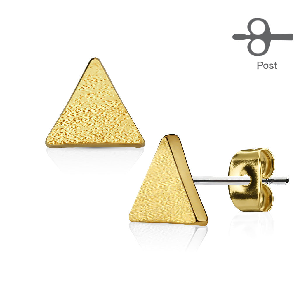 Solid Triangle Surgical Steel Earrings