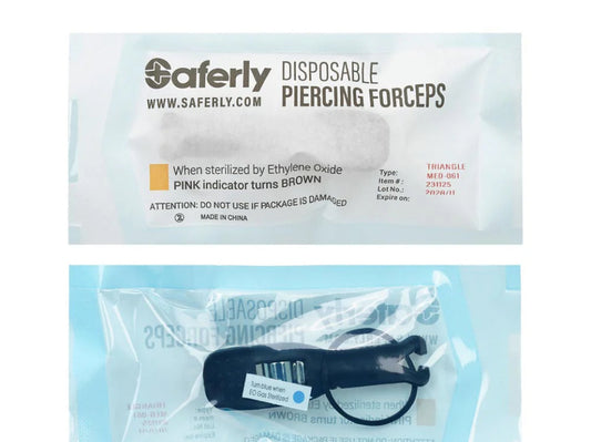 Saferly Pre-Sterilized Plastic Disposable Round Forceps Clamp - Single