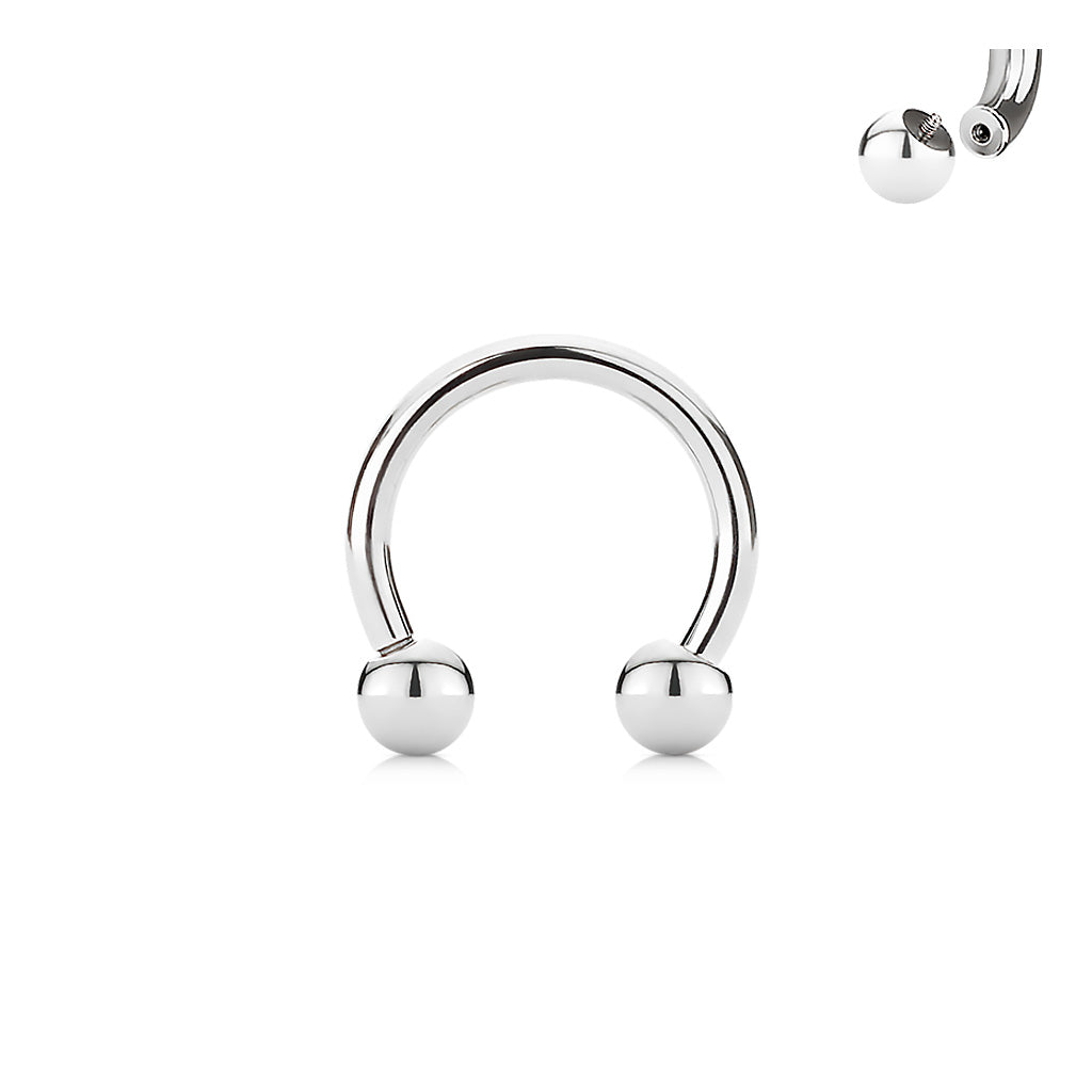 Pre-Sterilized Titanium Solid Circular Barbell/Horseshoe Internally Threaded