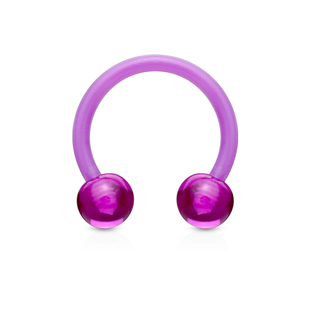Colored Acrylic Horseshoes External Thread