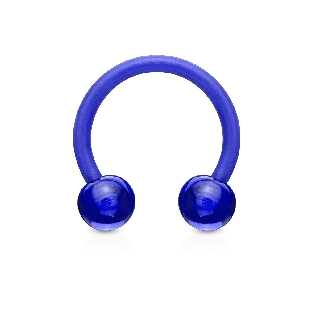 Colored Acrylic Horseshoes External Thread