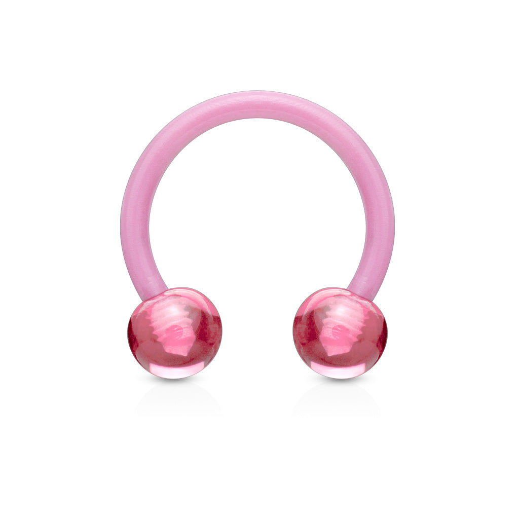 Colored Acrylic Horseshoes External Thread