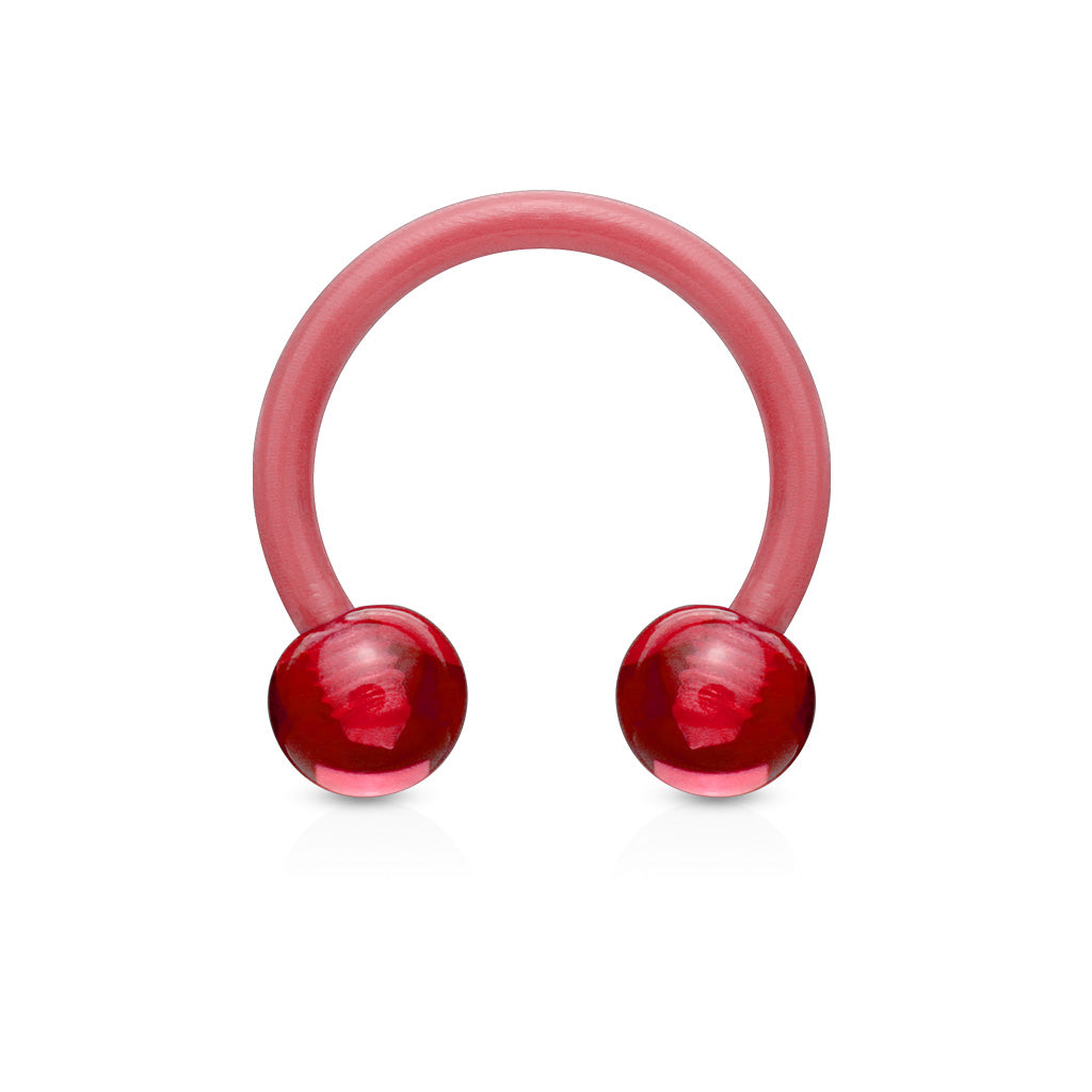 Colored Acrylic Horseshoes External Thread
