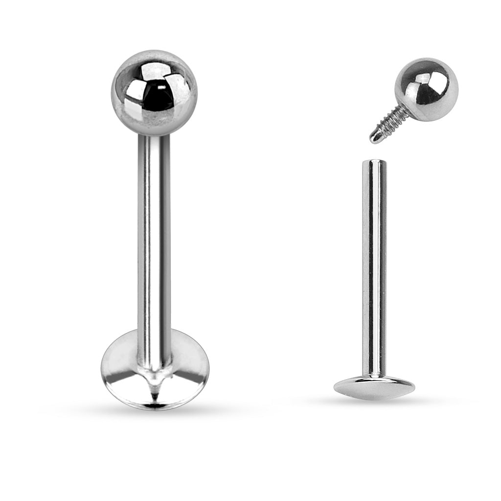 Pre-Sterilized Titanium Solid Ball Labrets Internally Threaded (4mm base)
