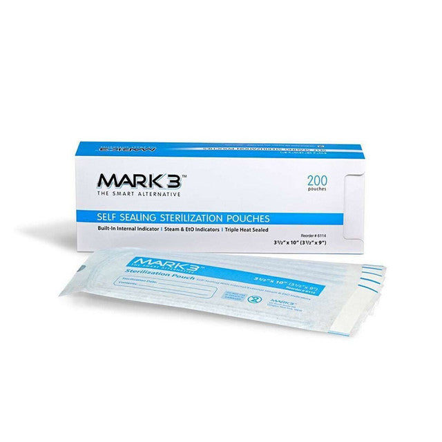 Class 4 (with internal & external indicators) Self Sealing 200 Pack Autoclave Pouches