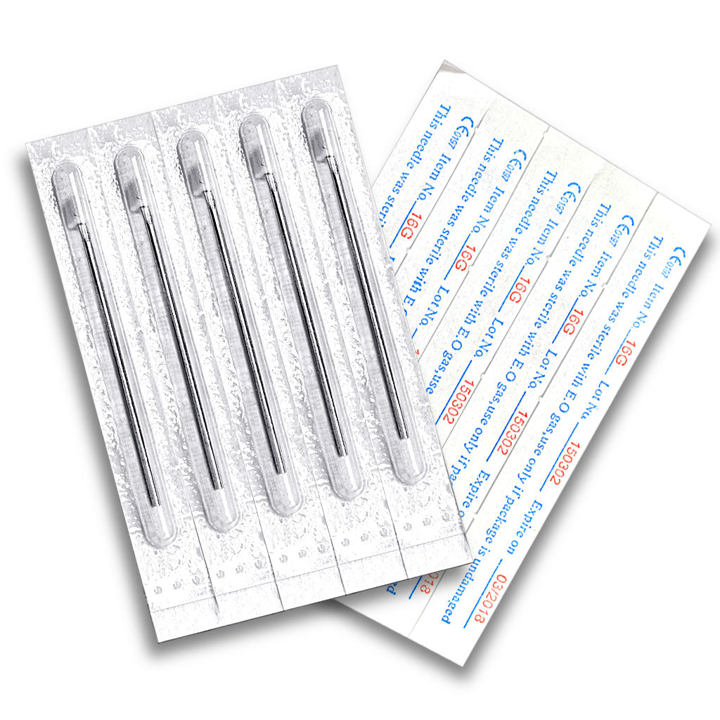 EXPIRED - RE-AUTOCLAVABLE - Pre Sterilized 2" Straight Needles 100/Box