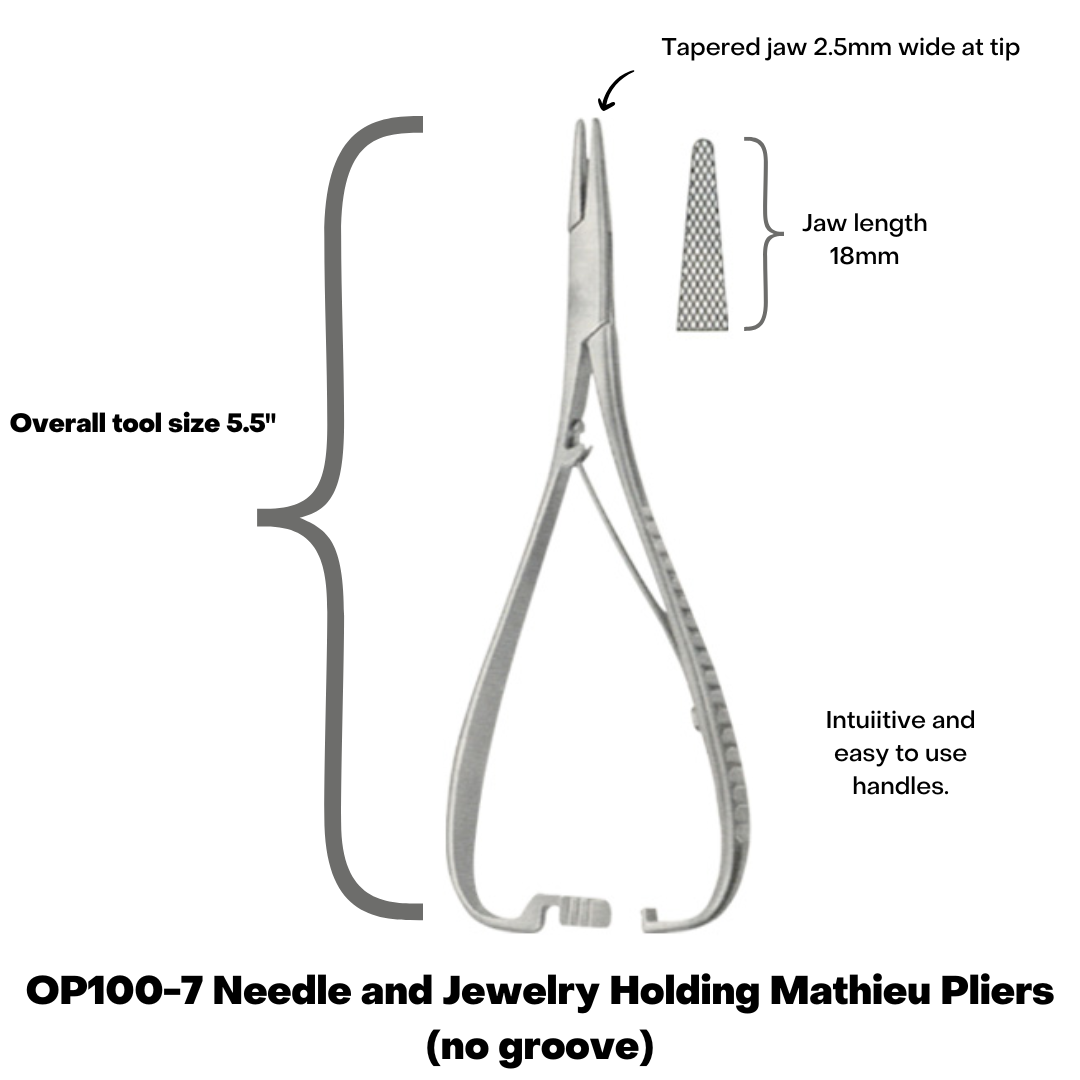 Needle and Jewelry Holding Mathieu Pliers