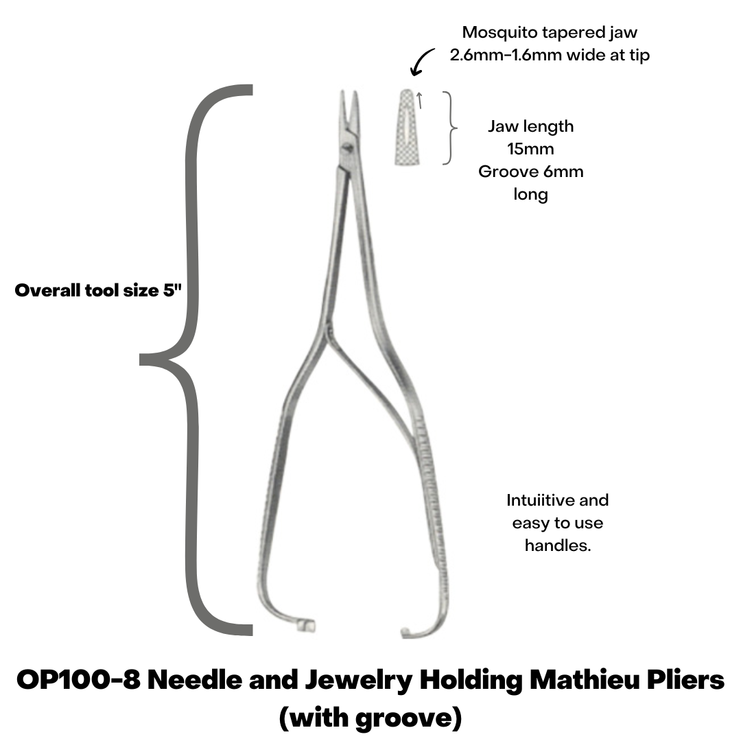 Needle and Jewelry Holding Mathieu Pliers