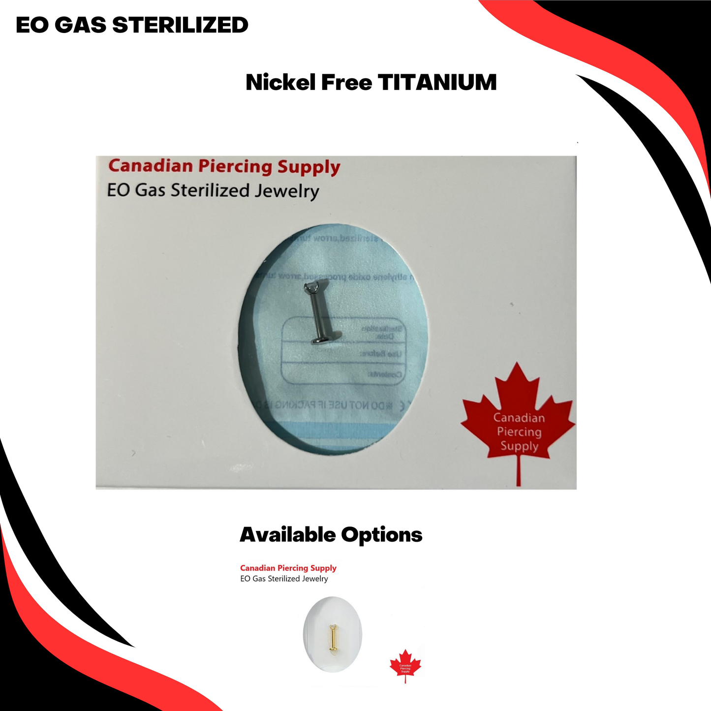 Pre-Sterilized Titanium Prong Set CZ Internally Threaded Labret